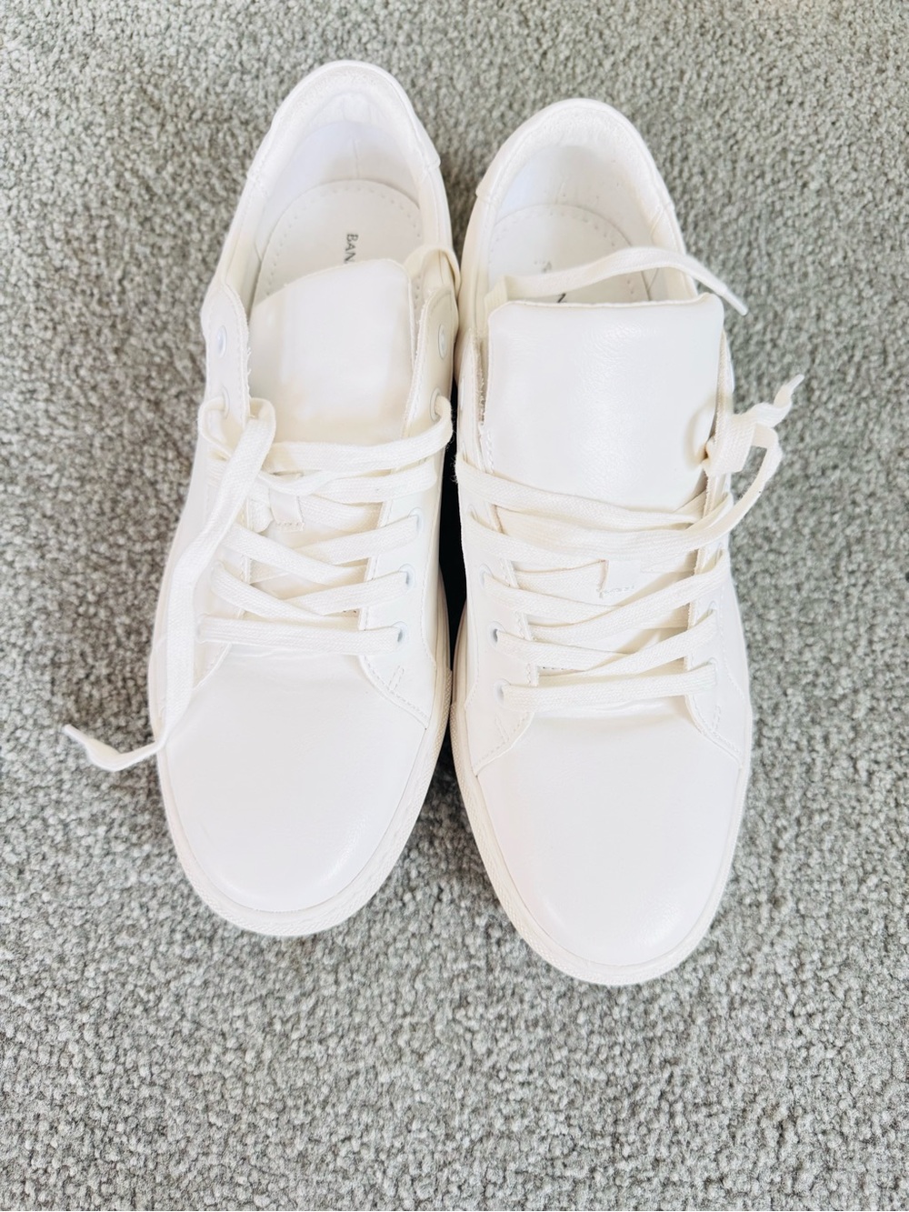 Banana Republic mens White Lace-Up Sneakers
